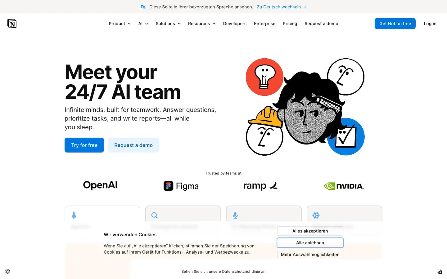 Notion AI, AI doc writer inside the Notion workspace