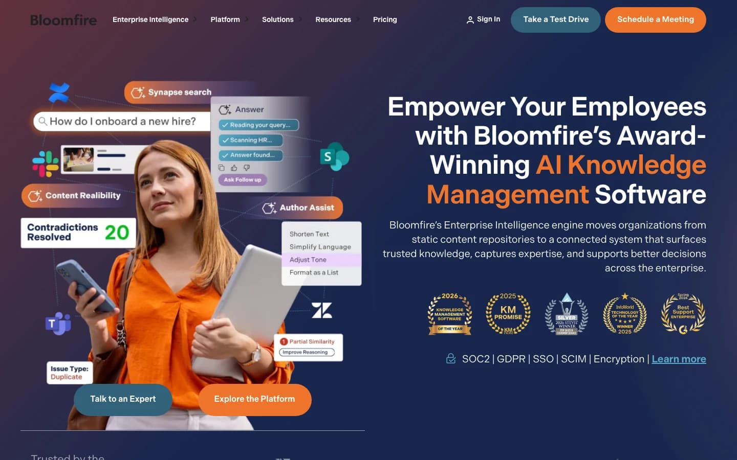 Bloomfire als Wissensdatenbank für Unternehmen, internes Knowledge Sharing mit KI-Suche